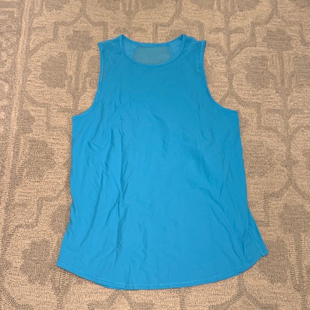 EUC Lululemon sculpt tank - bright blue